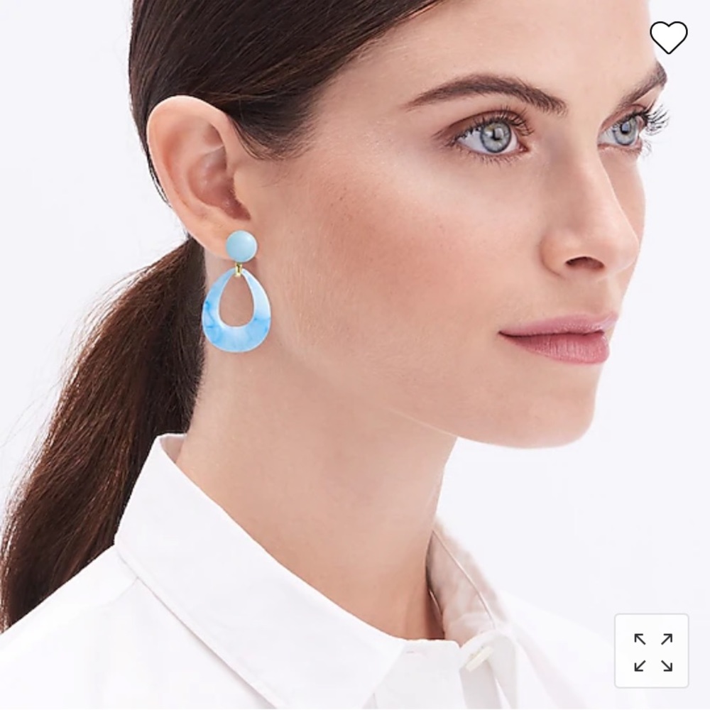 Resin teardrop statement earrings